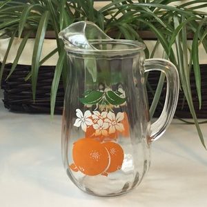 Vintage 8” tall Orange Juice Jug for Display or Vase only.